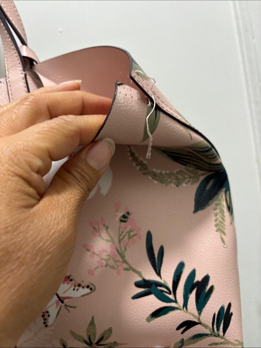 kate spade Pink Floral Tote with Matching Pouch - Picture 6 of 9